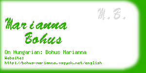 marianna bohus business card
